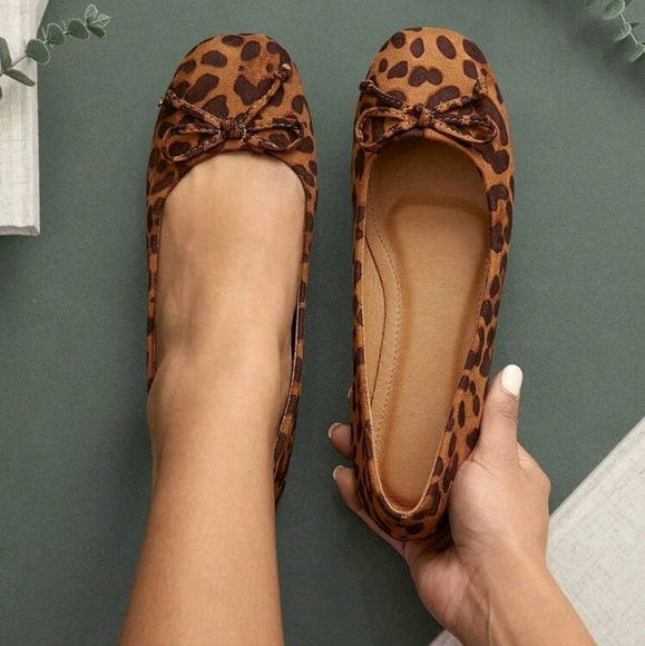 Women's Glamorous Square Toe Vallerina Shooes With Bows - Picture 3 of 6